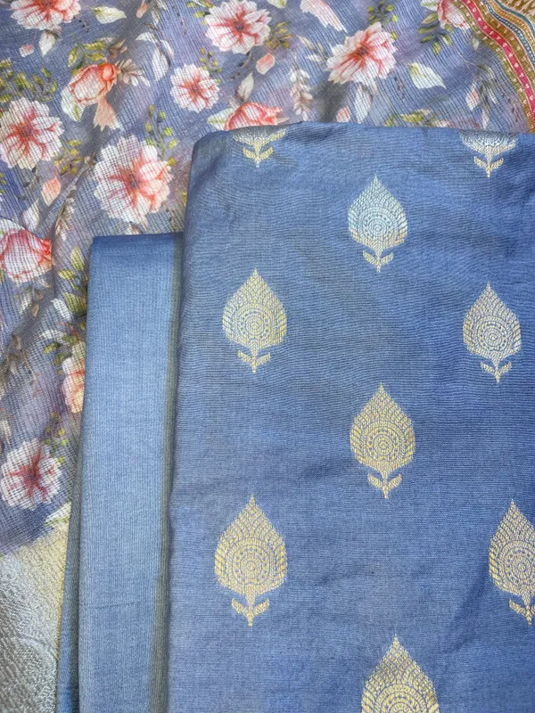 Seagreen_Cotton_Silk_Dyable_Floral_Zari_Booti_with_Digital_Print_Kota_Check_Dupatta_Banarasi_3_pcs_Suit_Set_11IM_DCS12