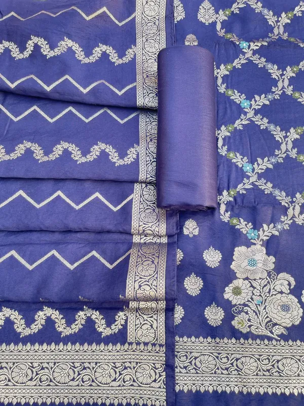 Navy_Blue_Soft_Viscose_Silk_Mina_Zari_Boota_Banarasi_Suit_with_Zig-Zag_Stripe_Dupatta_1075BFS_SV15