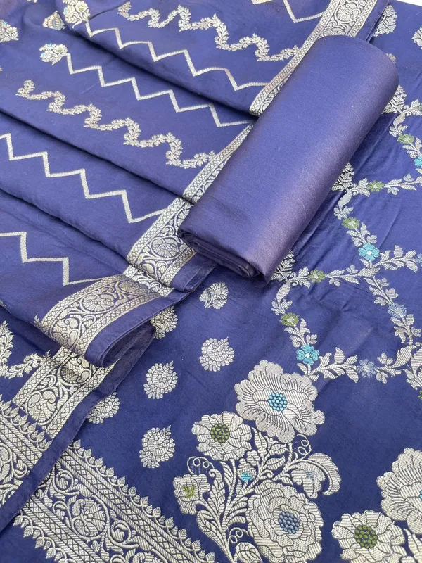 Navy_Blue_Soft_Viscose_Silk_Mina_Zari_Boota_Banarasi_Suit_with_Zig-Zag_Stripe_Dupatta_1075BFS_SV15