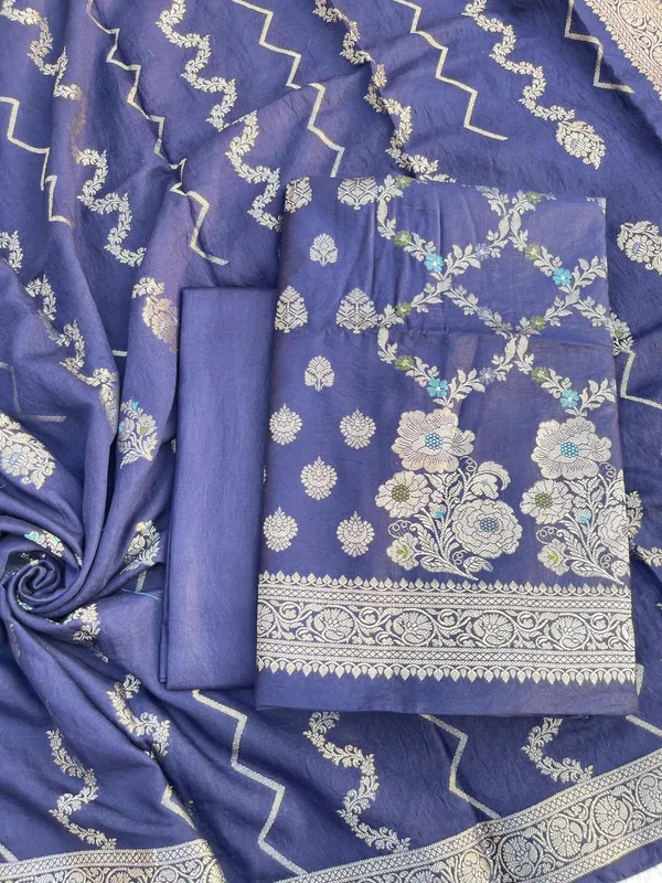 Navy_Blue_Soft_Viscose_Silk_Mina_Zari_Boota_Banarasi_Suit_with_Zig-Zag_Stripe_Dupatta_1075BFS_SV15