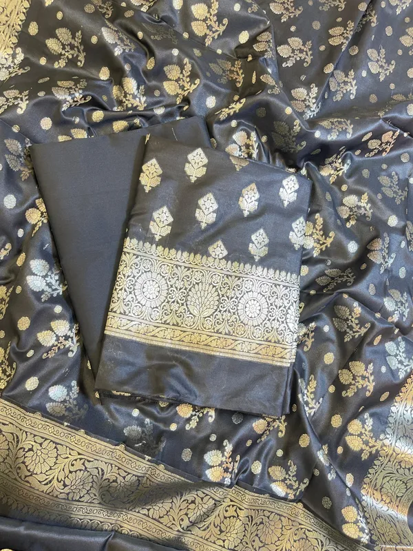 Black_Semi_Silk_Floral_Boota_Banarasi_3_pcs_Suit_Set_900AJ_SK10
