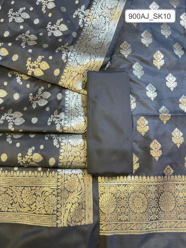 Black_Semi_Silk_Floral_Boota_Banarasi_3_pcs_Suit_Set_900AJ_SK10