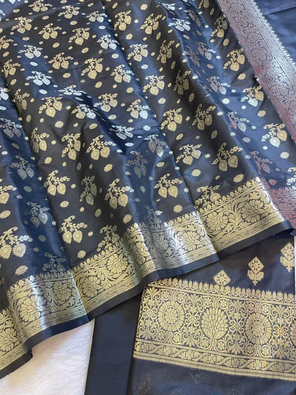 Black_Semi_Silk_Floral_Boota_Banarasi_3_pcs_Suit_Set_900AJ_SK10