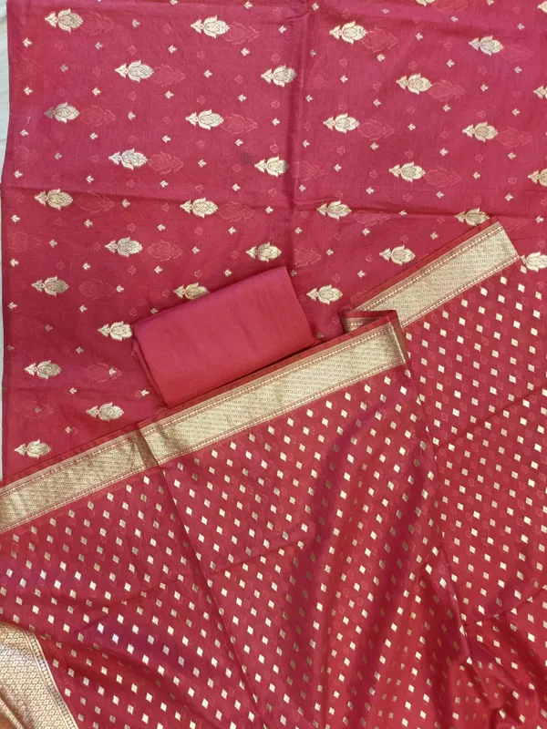 Red_Mercerise_Silk_Floral_Zari_Booti_with_Chunri_Booti_Dupatta_Banarasi_Suit_11SKL_CMS2