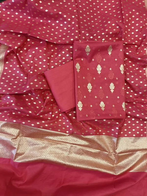 Red_Mercerise_Silk_Floral_Zari_Booti_with_Chunri_Booti_Dupatta_Banarasi_Suit_11SKL_CMS2