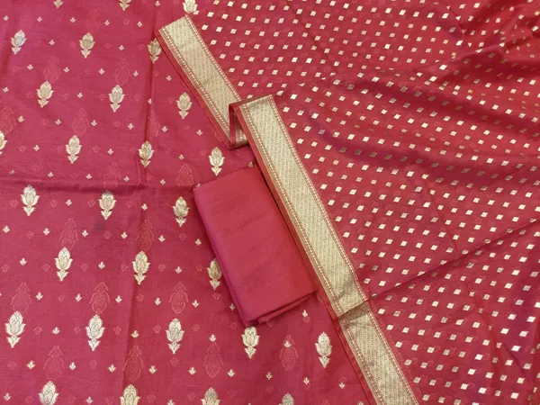 Red_Mercerise_Silk_Floral_Zari_Booti_with_Chunri_Booti_Dupatta_Banarasi_Suit_11SKL_CMS2