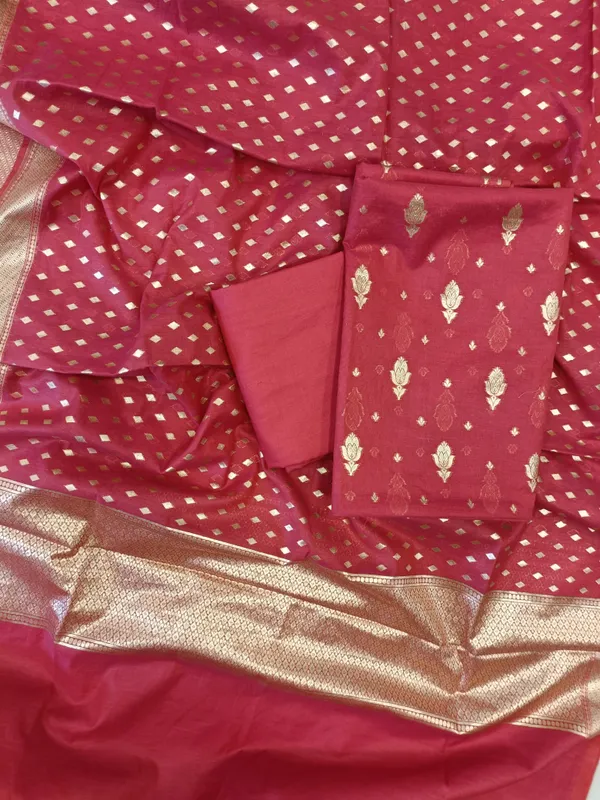Red_Mercerise_Silk_Floral_Zari_Booti_with_Chunri_Booti_Dupatta_Banarasi_Suit_11SKL_CMS2
