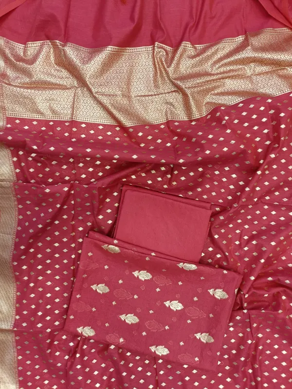 Red_Mercerise_Silk_Floral_Zari_Booti_with_Chunri_Booti_Dupatta_Banarasi_Suit_11SKL_CMS2