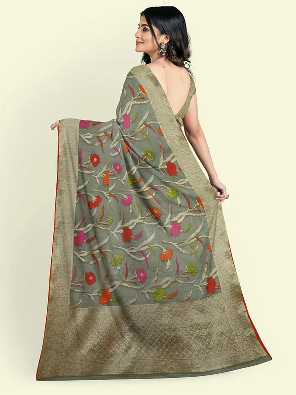 Grey_Cotton_Blend_Banarasi_Sarees_For_Women_GEASF_760