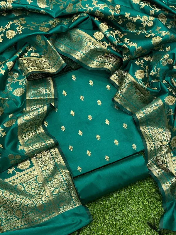 Seagreen_Katan_Silk_Katban_Floral_Zari_Booti_Banarasi_Suit_with_Zari_Jaal_Dupatta_700SKL_KSB1