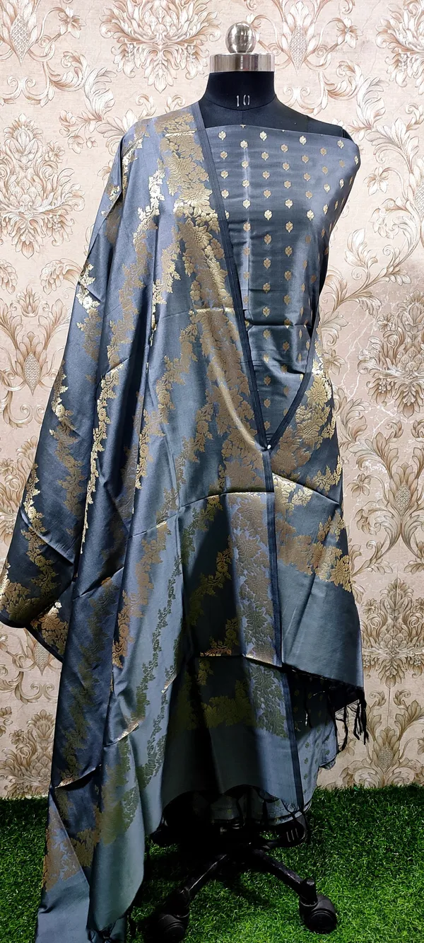 Grey_Katan_Silk_Floral_Zari_Booti_with_Aada_Stripe_Dupatta_Banarasi_Suit_700SKL_KS54