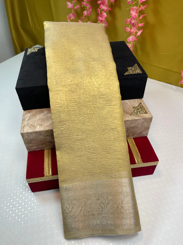 Gold_Crush_Tissue_Silk_Contrast_Silver_Border_Banarasi_Saree_MS_CR1