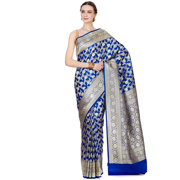 Humairah_Presents_Blue_Satin_Silk_Saree_With_Blouse_Piece(JA60_BLUE_Free_Size)