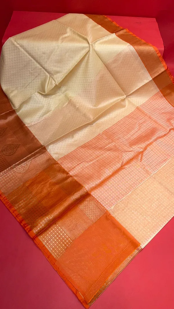 Cream_Art_Silk/Tanchoi_Banarasi_Sarees_For_Women_GEBC15