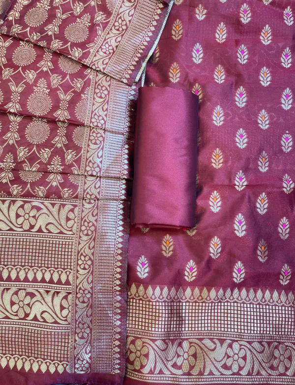 Maroon_Butter_Silk_Zari_Mina_Booti_Banarasi_3_pcs_Suit_Set_600SKL_BS1
