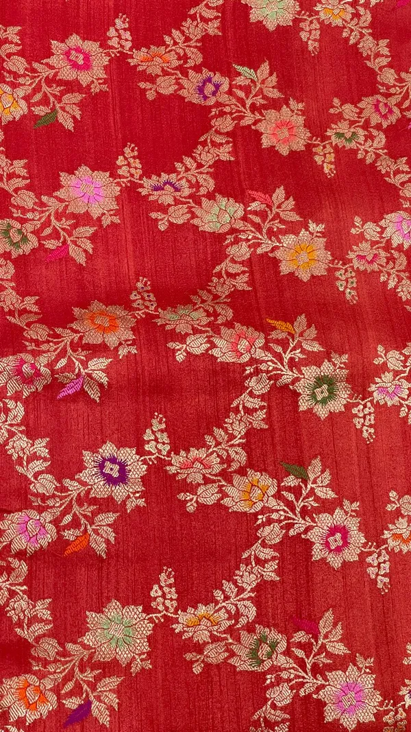 Humairah_Pure_Handloom_Orange_Tussar_Silk_Tilfi_Zari_Minakari_Jaal_Kadhwa_Weave_Minakari_Pallu_Banarasi_Saree_with_Orange_Blouse_Piece