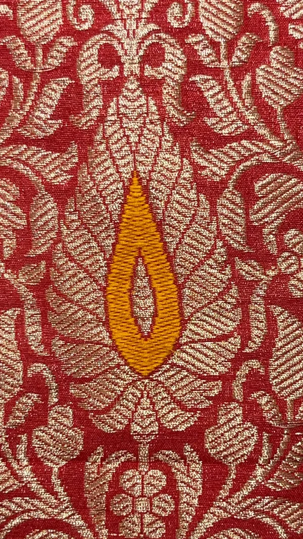 Humairah_Pure_Handloom_Orange_Tussar_Silk_Tilfi_Zari_Minakari_Jaal_Kadhwa_Weave_Minakari_Pallu_Banarasi_Saree_with_Orange_Blouse_Piece