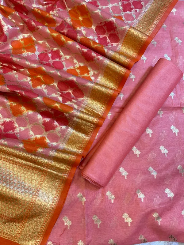 Peach_Pure_Cotton_Lorex_weave_Dual_Zari_Booti_Banarasi_Suit_1300IM_PCL15