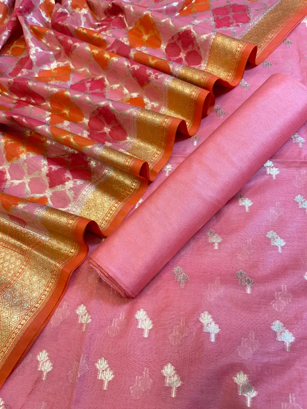 Peach_Pure_Cotton_Lorex_weave_Dual_Zari_Booti_Banarasi_Suit_1300IM_PCL15