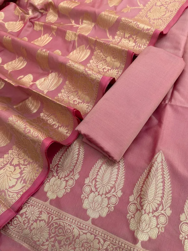 Pink_Katan_Silk_Plain_Zari_Booti_with_Floral_Zari_Jaal_Banarasi_3_pcs_Suit_Set_800SKL_KSP7