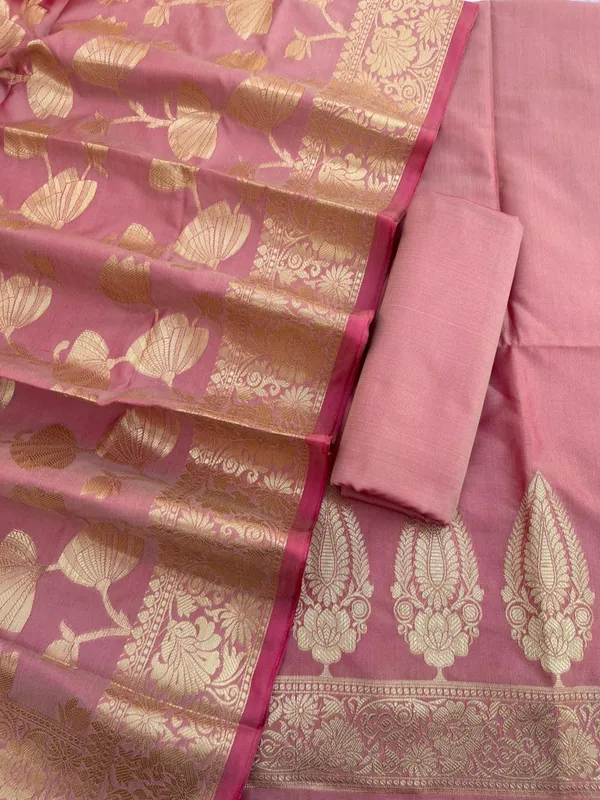Pink_Katan_Silk_Plain_Zari_Booti_with_Floral_Zari_Jaal_Banarasi_3_pcs_Suit_Set_800SKL_KSP7