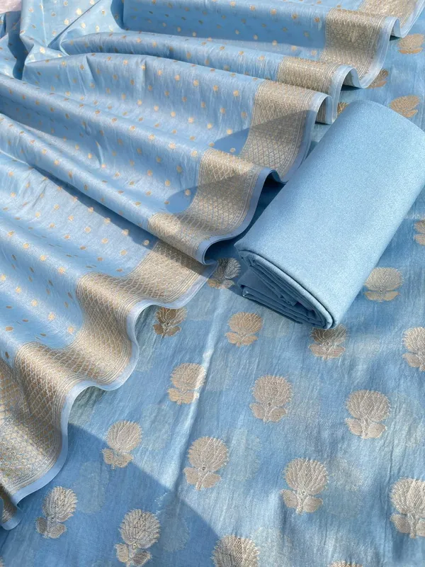 SkyBlue_Pure_Mercerised_Banarasi_Suit_with_Lorex_Weaving_&_Floral_Booti_Dupatta_1100SKL_MSL12