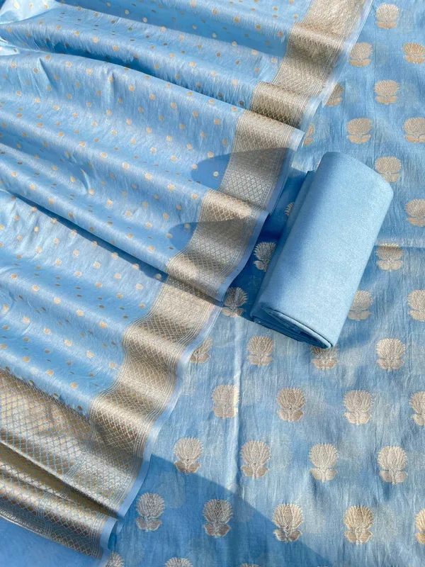 SkyBlue_Pure_Mercerised_Banarasi_Suit_with_Lorex_Weaving_&_Floral_Booti_Dupatta_1100SKL_MSL12