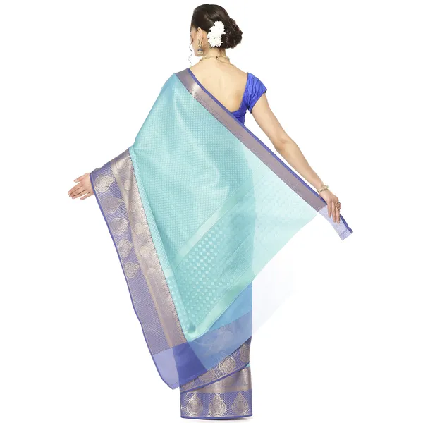 Turquoise_Blue_Art_Silk/Tanchoi_Banarasi_Sarees_For_Women_GEBC11