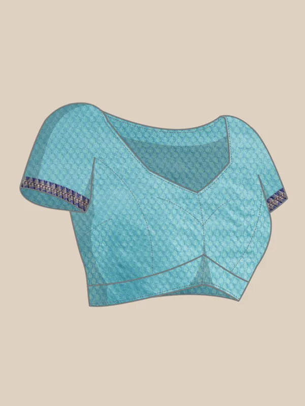 Turquoise_Blue_Art_Silk/Tanchoi_Banarasi_Sarees_For_Women_GEBC11