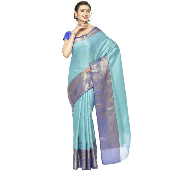 Turquoise_Blue_Art_Silk/Tanchoi_Banarasi_Sarees_For_Women_GEBC11