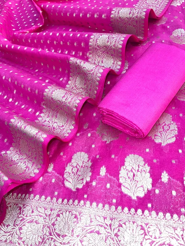 Magenta_Katan_Georgette_Silver_Zari_Booti_Banarasi_Suit_Set_with_Chunri_Booti_1200SKL_KG9
