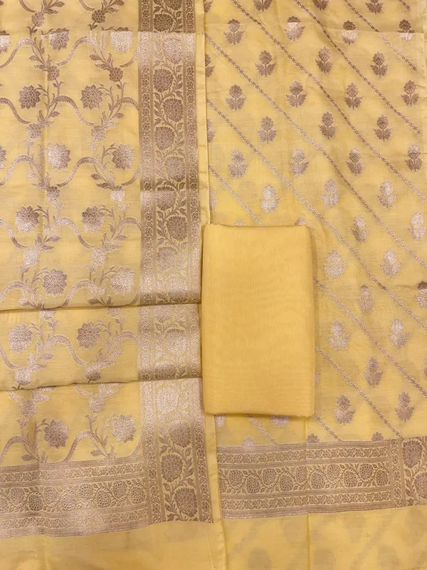 Puresilk_Handloom_Yellow_Modal_Silk_Banarasi_3_pcs_Suit_Set_RHN_MDL3
