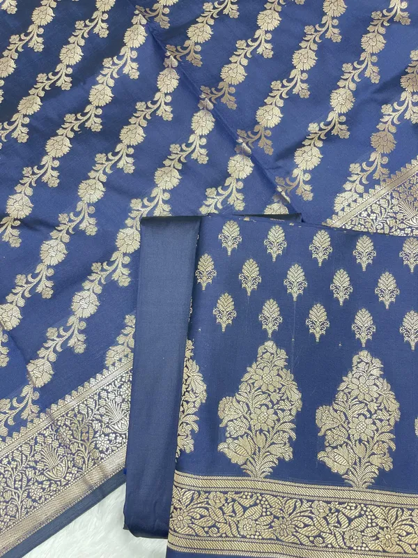 Navy_Blue_Katan_Silk_Zari_Border_Banarasi_3_pcs_Suit_Set_800JD_KB1