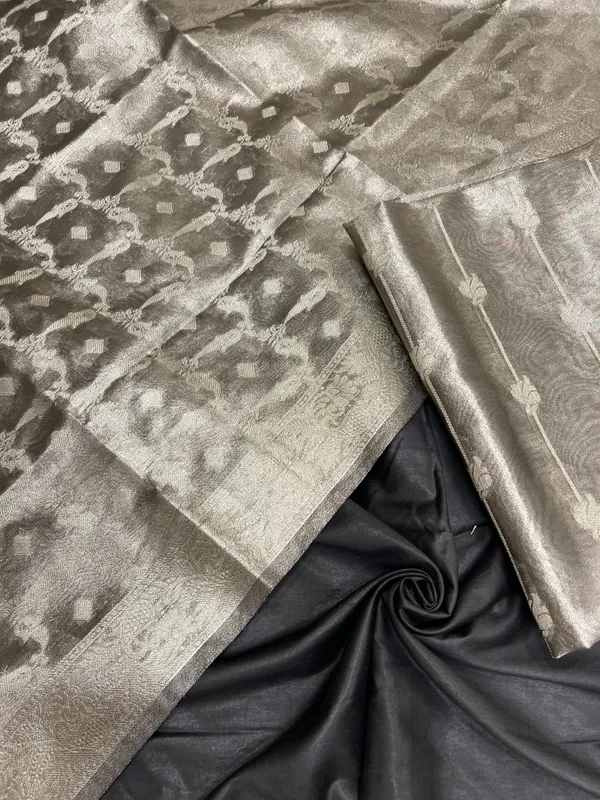 Humairah_Black_Tissue_Silk_Floral_Zari_Stripe_Booti_3_pcs_Suit_Set_with_Plain_Bottom_and_Floral_Zari_Booti_Jaal_Black_Dupatta