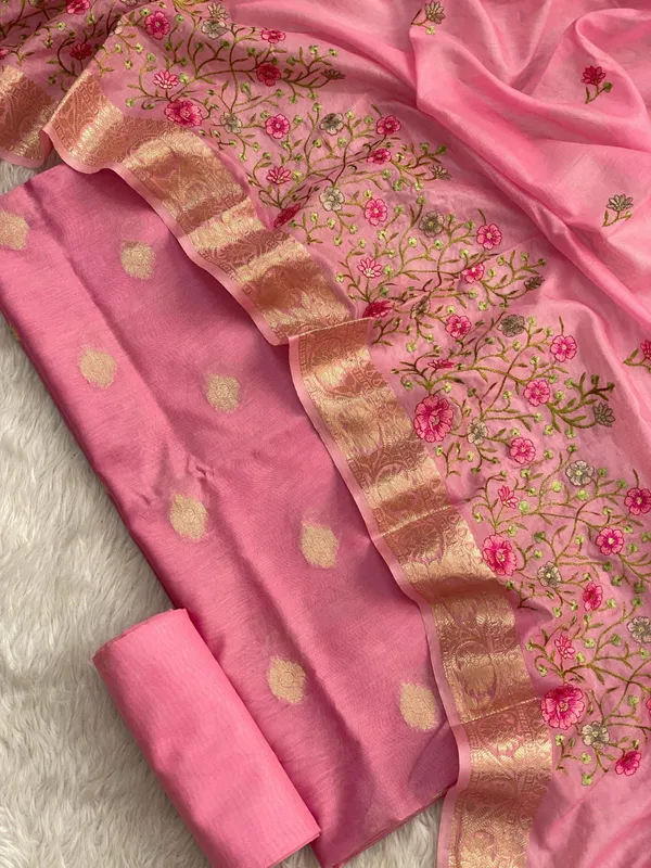 Pink_Pure_Mercerised_Zari_Booti_with_Embroidery_Dupatta_Banarasi_Suit_Set_1200SKL_PME22