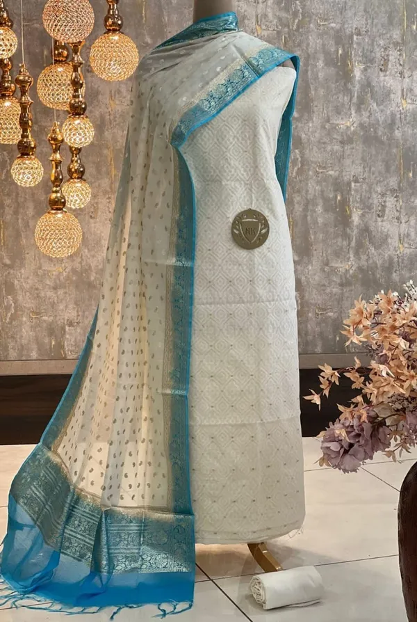 Off_white_resham_weave_Banarasi_Suit_&_Lorex_Contrast_Border_Sky_Blue_Dupatta_1200SKL_BM3