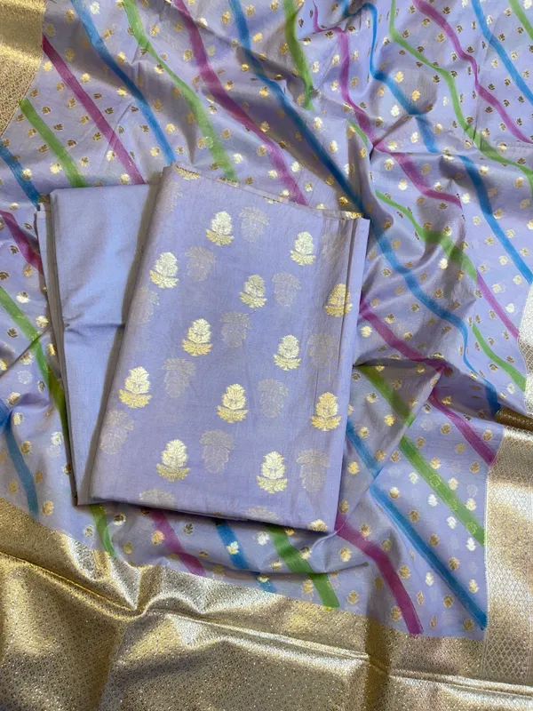 Light_Blue_Pure_Mercerised_Silk_Banarasi_3_pcs_Suit_Set_with_Stripe_Rangkaat_Dupatta_1250SKL_MS1