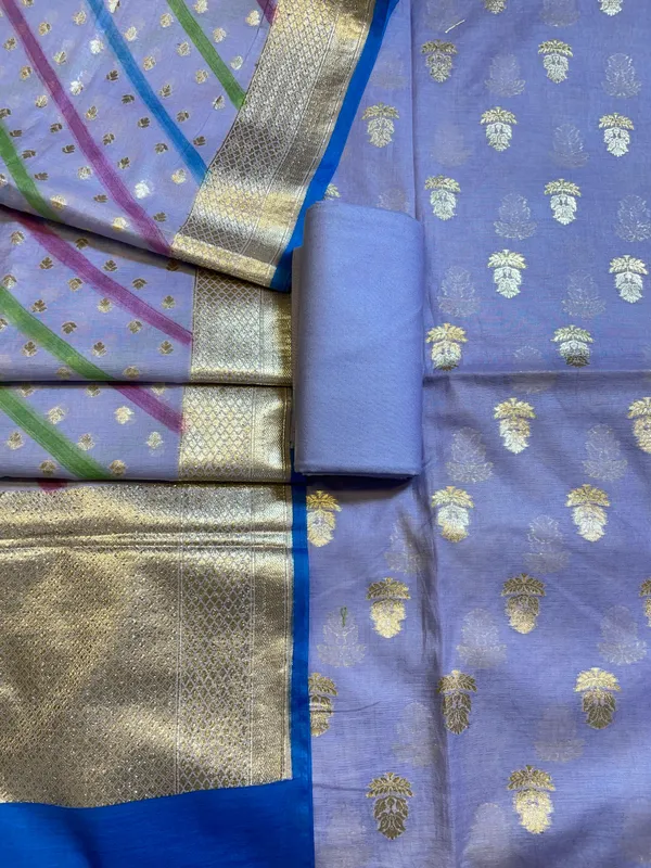 Light_Blue_Pure_Mercerised_Silk_Banarasi_3_pcs_Suit_Set_with_Stripe_Rangkaat_Dupatta_1250SKL_MS1