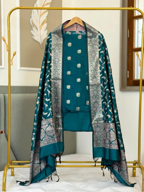 Seagreen_Katan_Silk_Alfi_Zari_Booti_Banarasi_Suit_With_Floral_Jaal_Dupatta_150PNJ_SA1