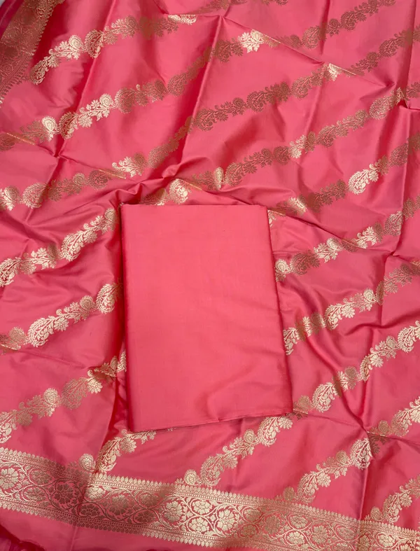 Pink_Katan_Plain_Banarasi_3_pcs_Suit_Set_650JD_KP1
