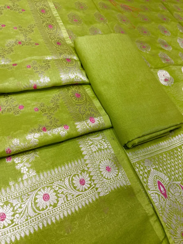Puresilk_Handloom_Mehndi_Green_Viscose_Silk_Banarasi_3_pcs_Suit_Set_RHN_VS8
