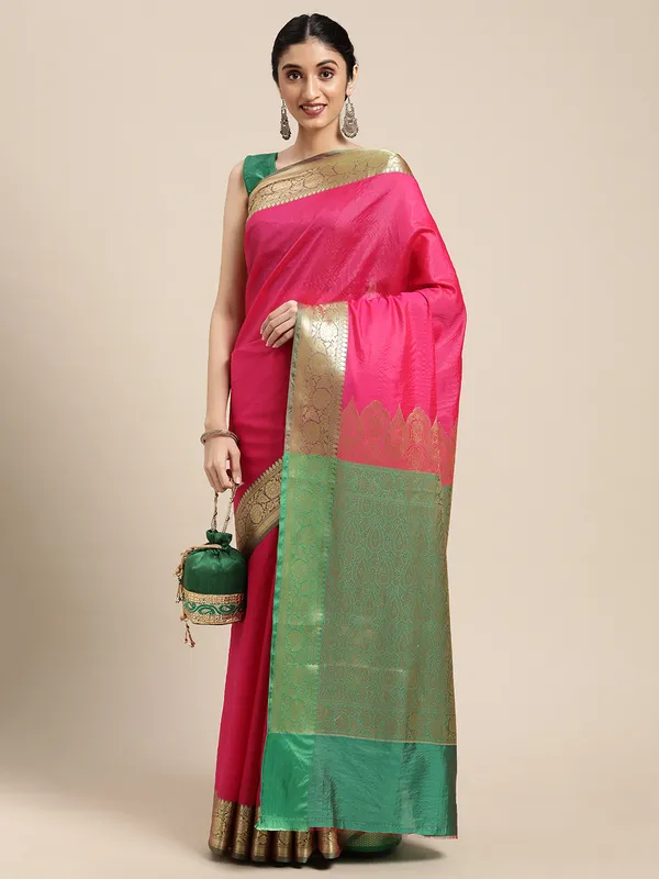 Pink_Valkalam_Katan_Silk_Banarasi_Sarees_For_Women_GEKH27