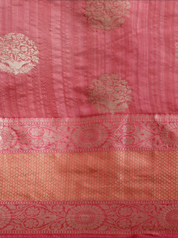 Pink_Matka_Silk/Silk_Blend_Banarasi_Sarees_For_Women_GEMTKSLK_11