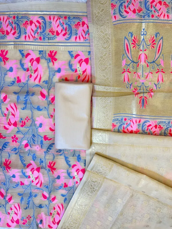 Cream_Jamdani_Weave_Cotton_Banarasi_3_pcs_Suit_Set_600SKL_JM18