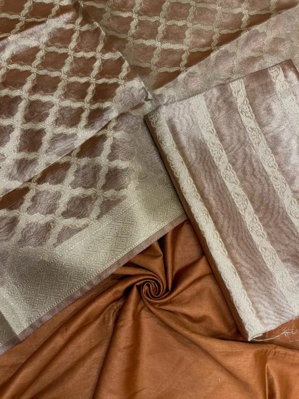 Humairah_Brown_Tissue_Silk_Floral_Zari_Stripe_3_pcs_Suit_Set_with_Plain_Bottom_and_Floral_Zari_Carry_Jaal_Brown_Dupatta