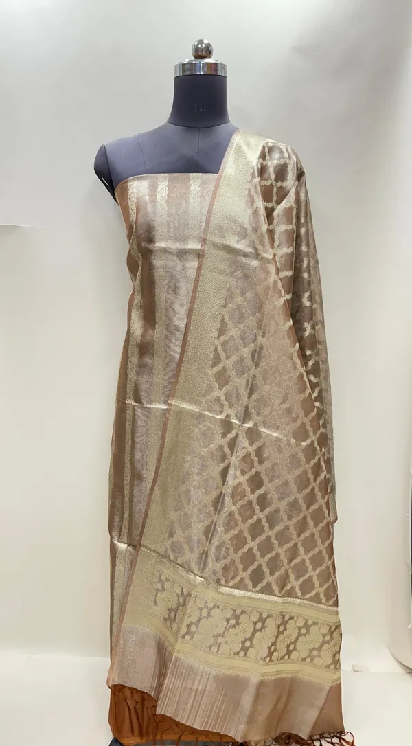 Humairah_Brown_Tissue_Silk_Floral_Zari_Stripe_3_pcs_Suit_Set_with_Plain_Bottom_and_Floral_Zari_Carry_Jaal_Brown_Dupatta