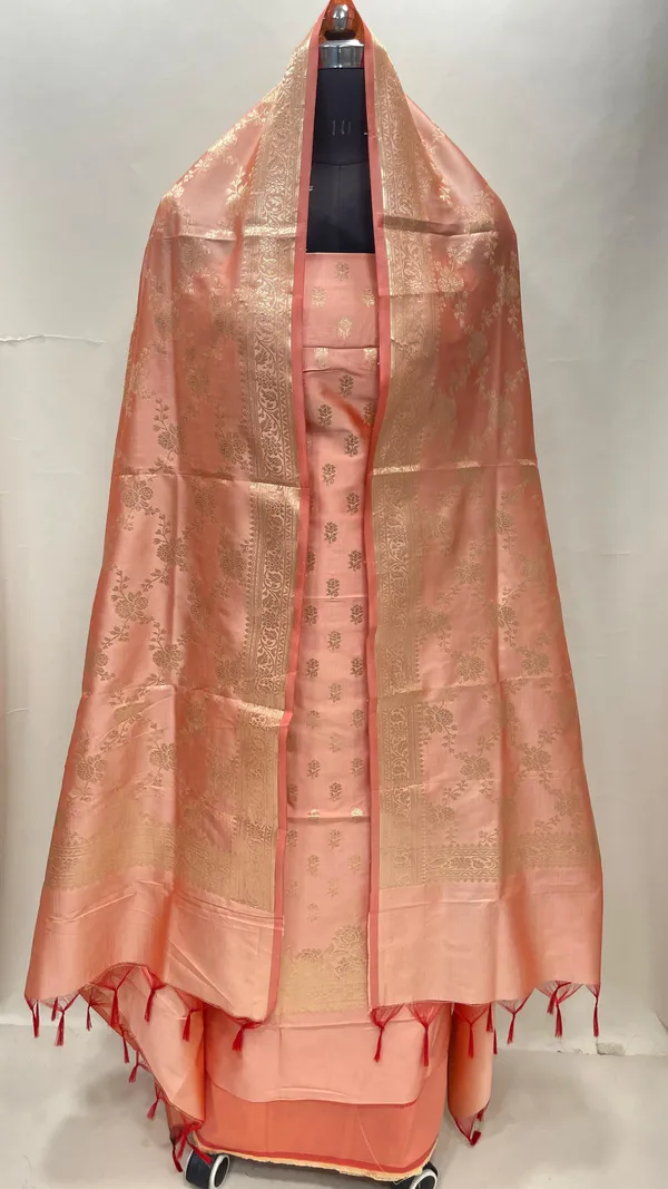 Peach_Semi_Katan_Silk_Handloom_Banarasi_3_pcs_Suit_Set_MUB_SK37