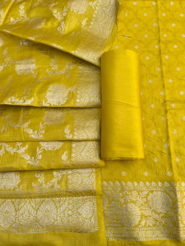 Gold_Viscose_Silk_Banarasi_Suit_with_Zari_Chunri_Booti_&_Floral_Jaal_Dupatta_1050BFS_SV7