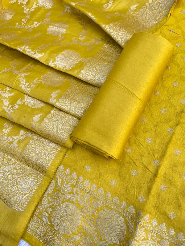 Gold_Viscose_Silk_Banarasi_Suit_with_Zari_Chunri_Booti_&_Floral_Jaal_Dupatta_1050BFS_SV7