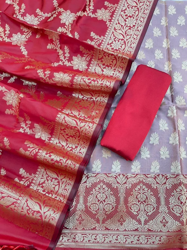 Mauve_Semi_Silk_Floral_Zari_Banarasi_Suit_with_Contrast_Red_Border_&_Floral_Jaal_Dupatta_78ASD_KS7